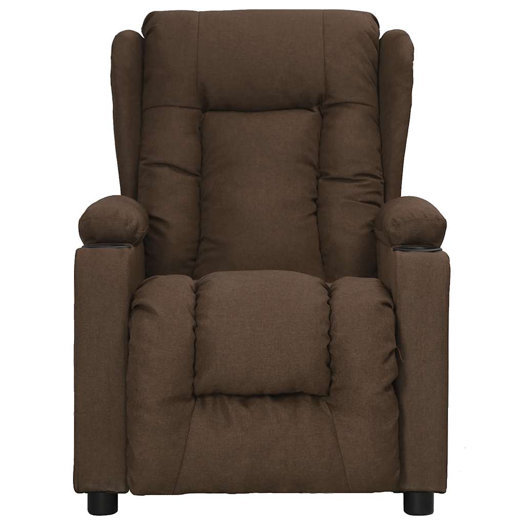 vidaXL Aufstehsessel Braun Stoff