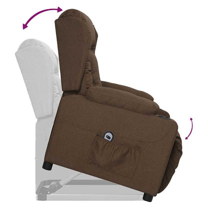 vidaXL Aufstehsessel Braun Stoff