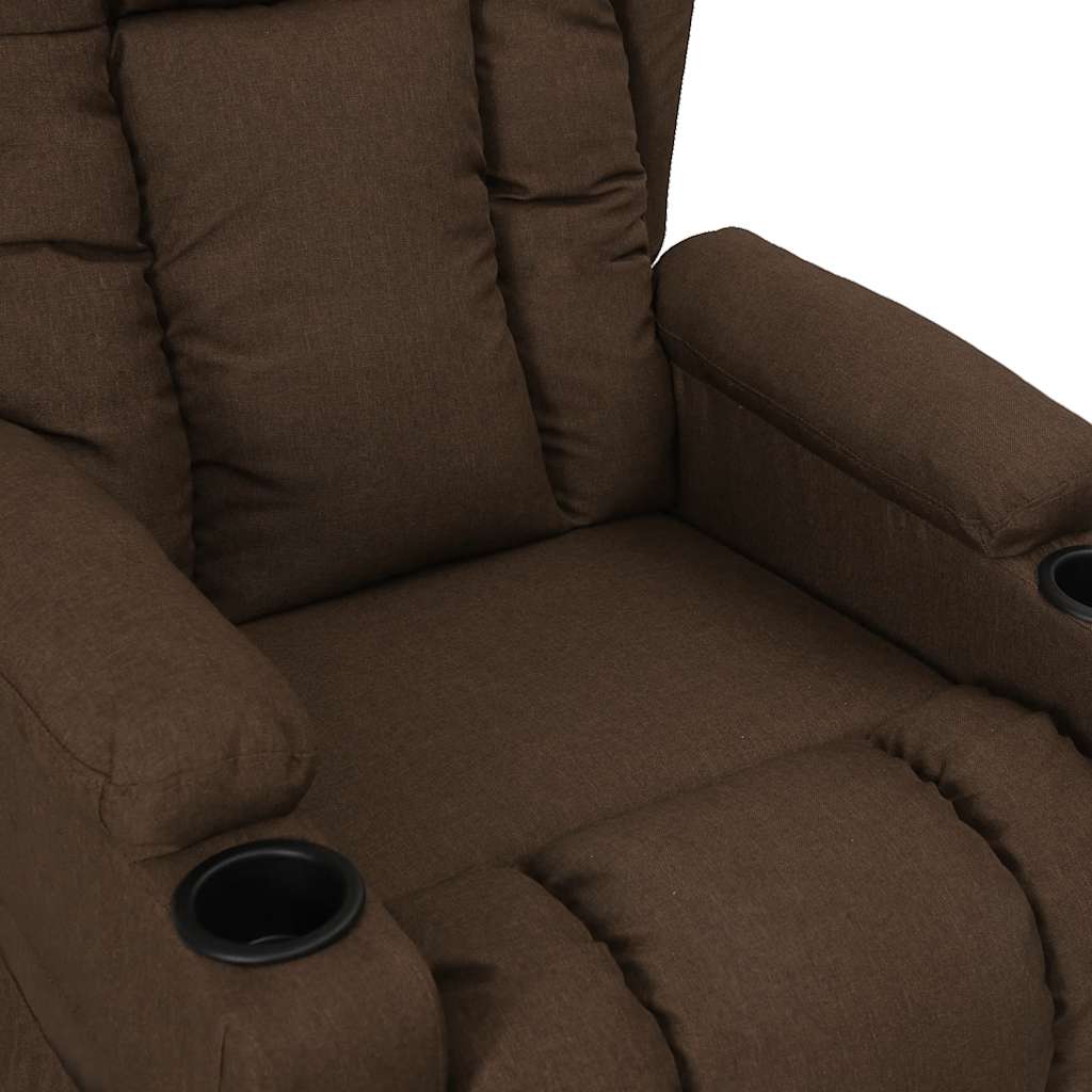 vidaXL Aufstehsessel Braun Stoff