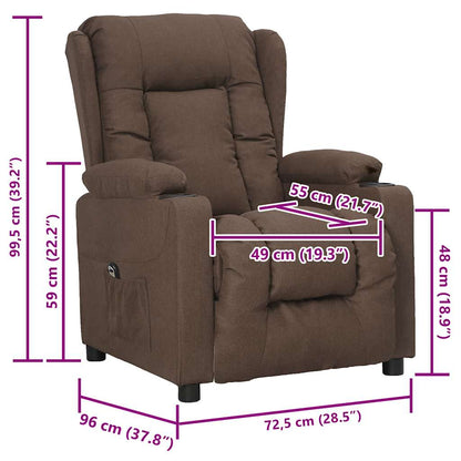 vidaXL Aufstehsessel Taupe Stoff