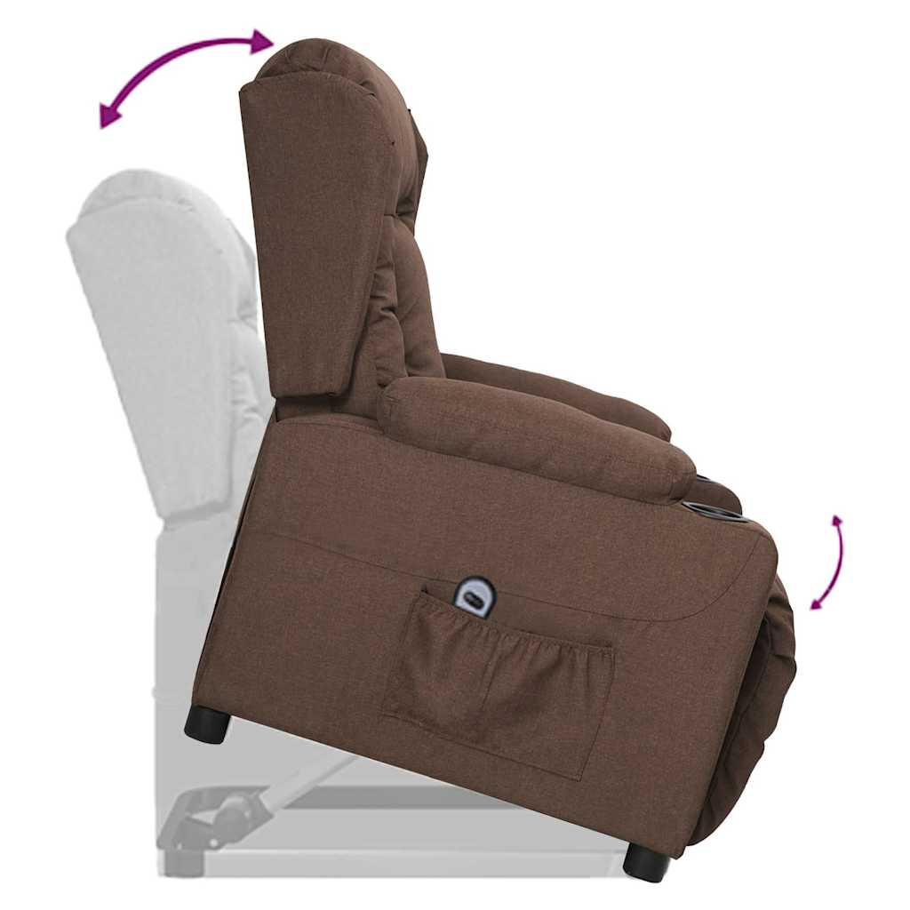 vidaXL Aufstehsessel Taupe Stoff