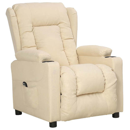 vidaXL Aufstehsessel Creme Stoff