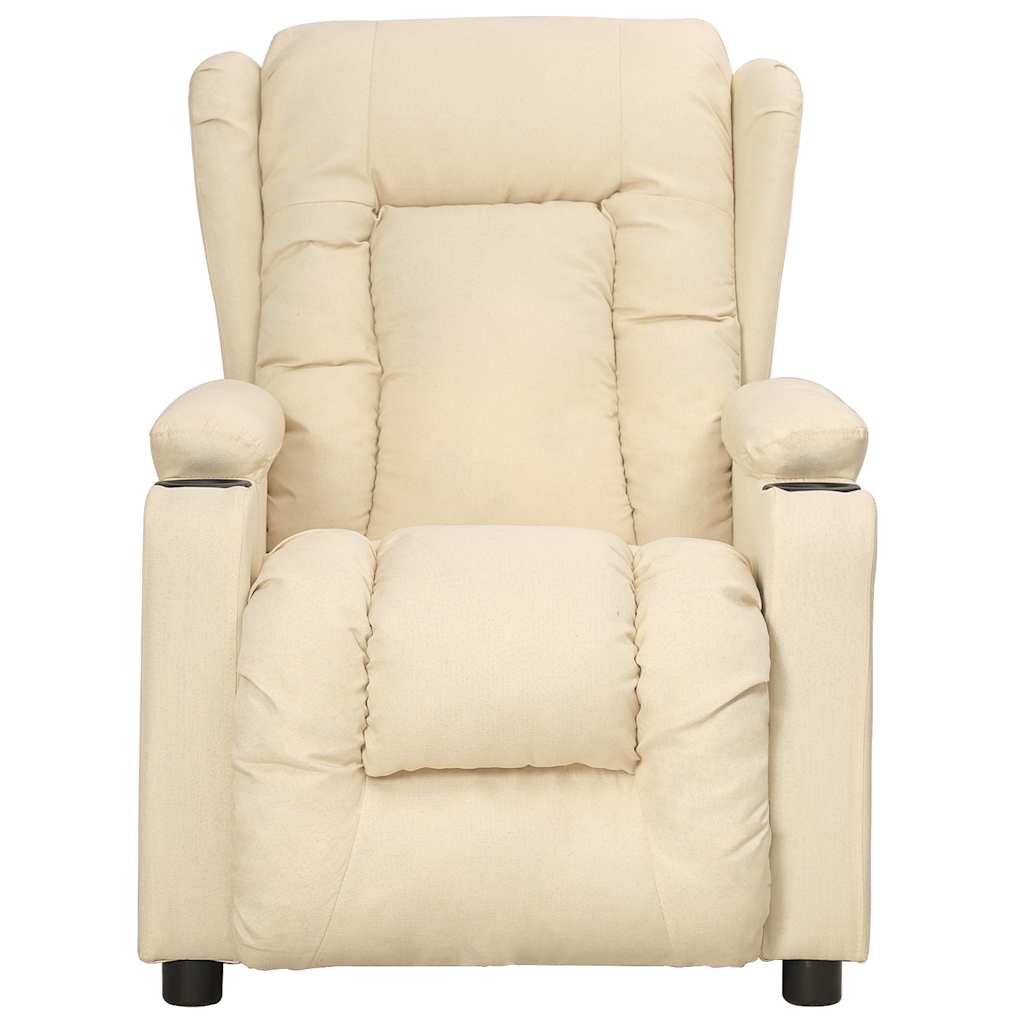 vidaXL Aufstehsessel Creme Stoff