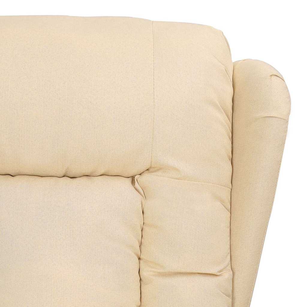vidaXL Aufstehsessel Creme Stoff