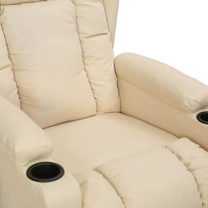 vidaXL Aufstehsessel Creme Stoff