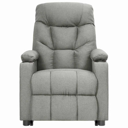 vidaXL Fauteuil releveur gris clair tissu