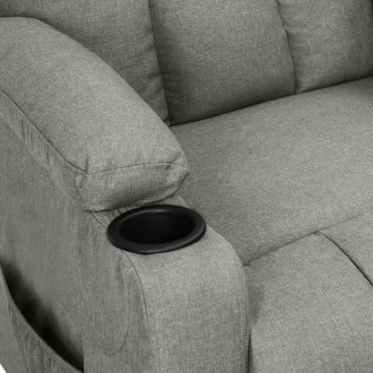 vidaXL Fauteuil releveur gris clair tissu
