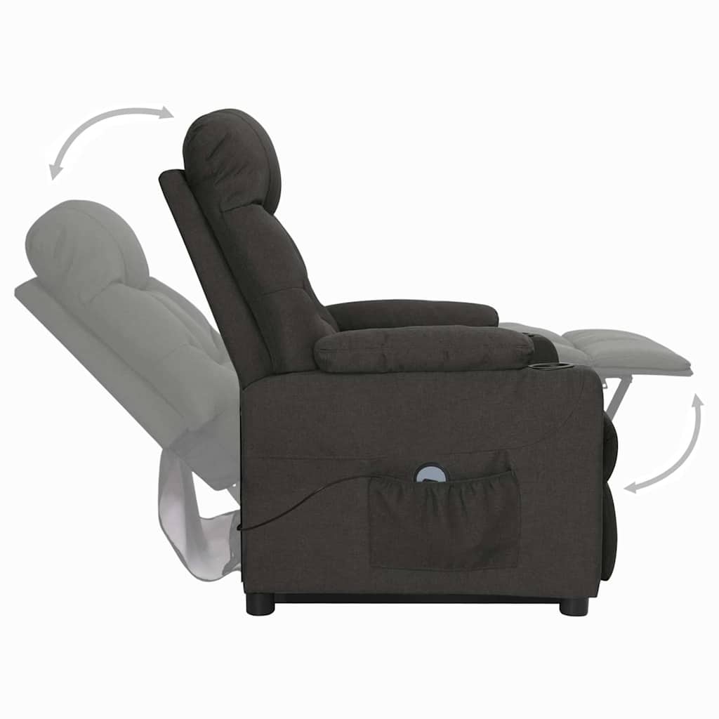 vidaXL Aufstehsessel Schwarz Stoff