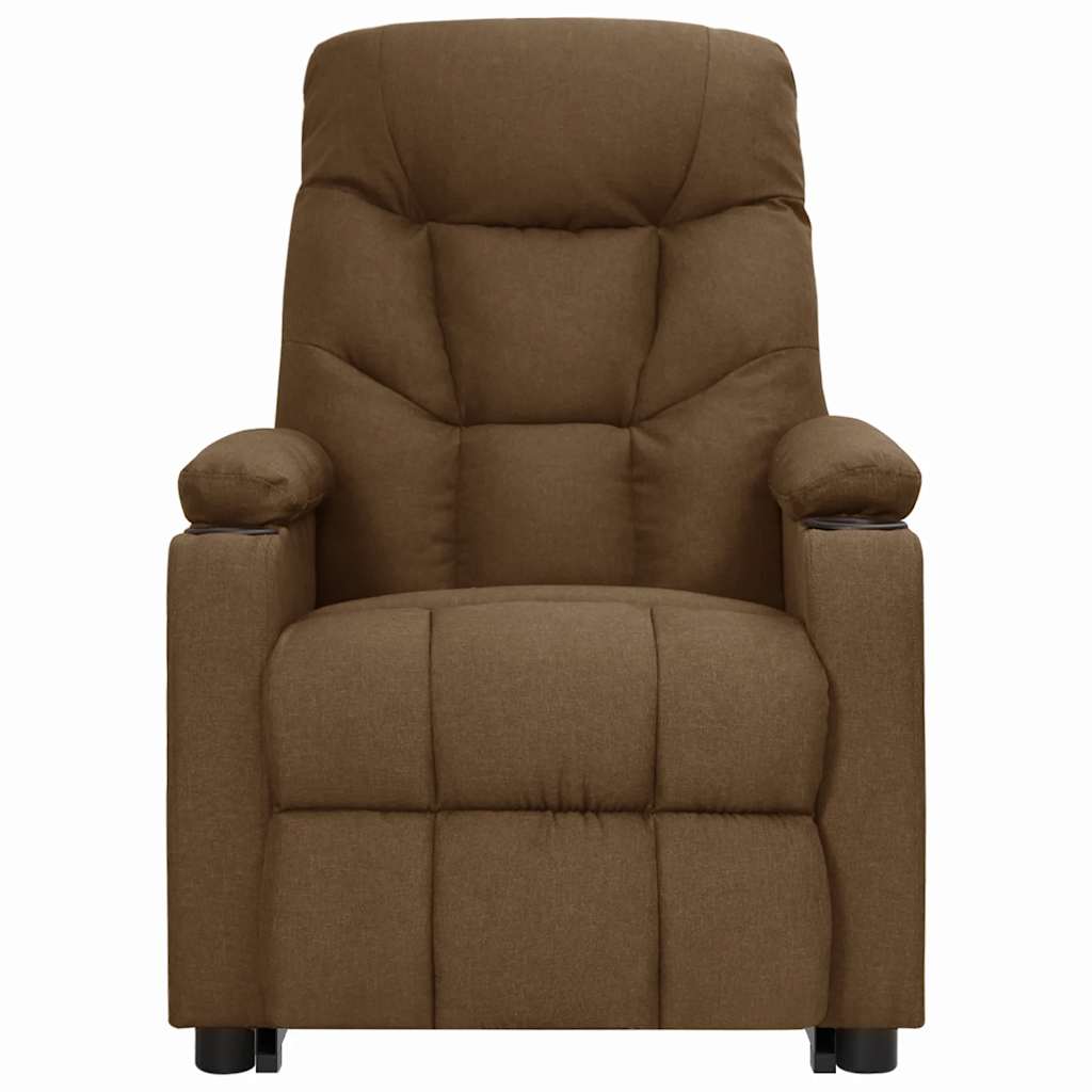 vidaXL Aufstehsessel Braun Stoff