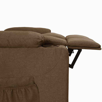 vidaXL Aufstehsessel Braun Stoff