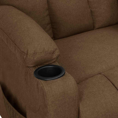 vidaXL Aufstehsessel Braun Stoff