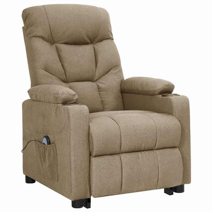 vidaXL Aufstehsessel Taupe Stoff