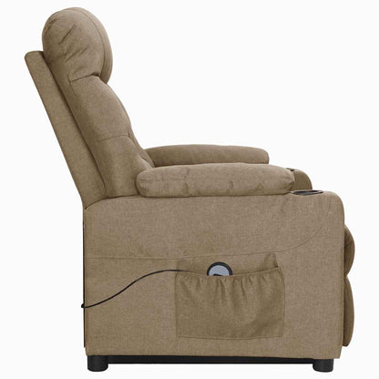 vidaXL Aufstehsessel Taupe Stoff