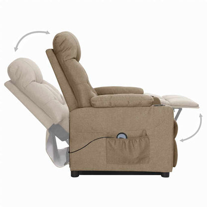 vidaXL Aufstehsessel Taupe Stoff