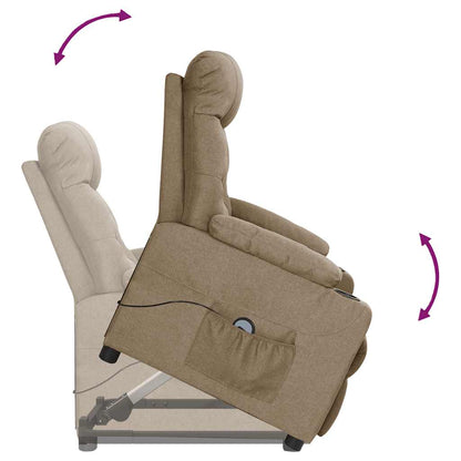 vidaXL Aufstehsessel Taupe Stoff
