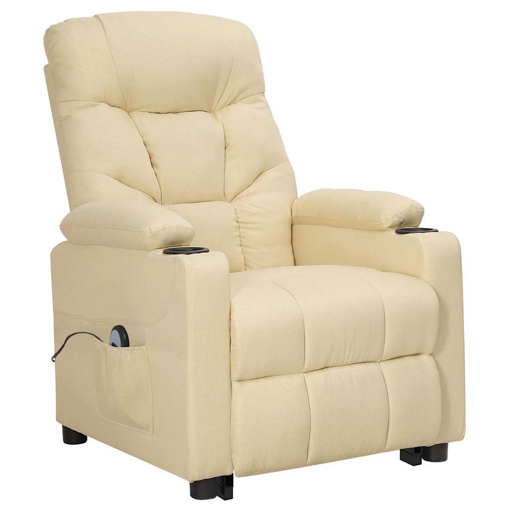 vidaXL Aufstehsessel Creme Stoff