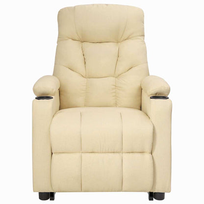vidaXL Aufstehsessel Creme Stoff