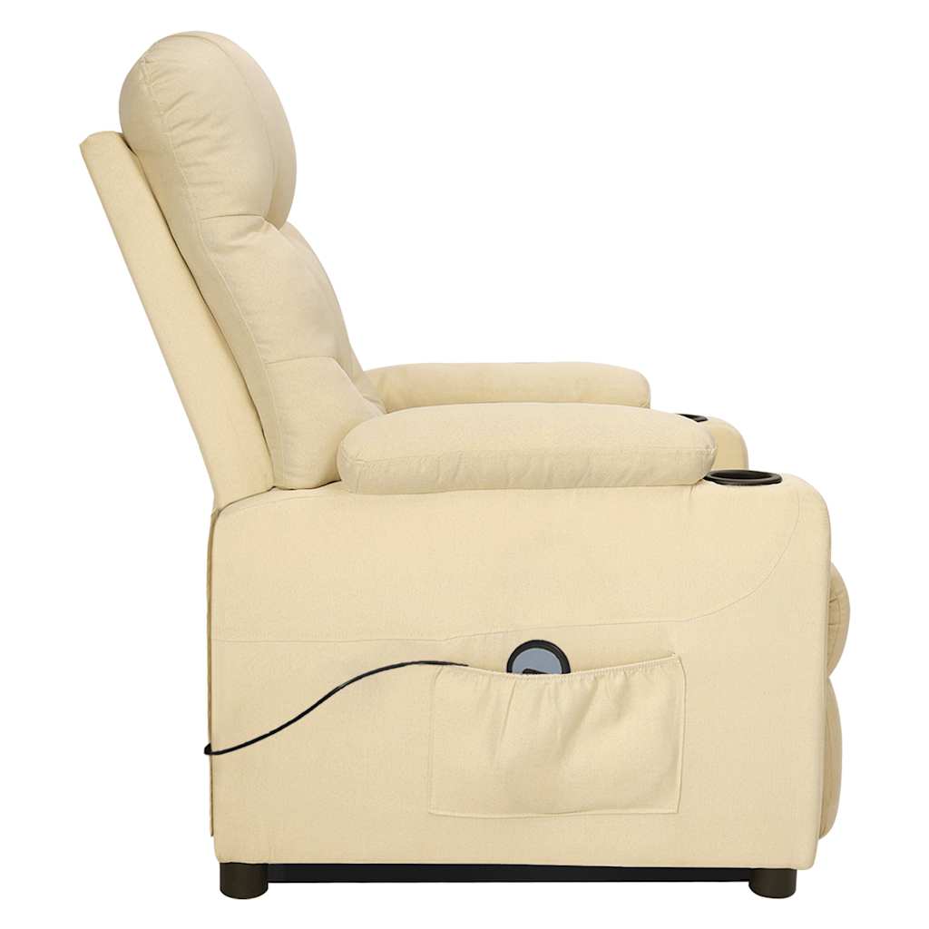 vidaXL Aufstehsessel Creme Stoff