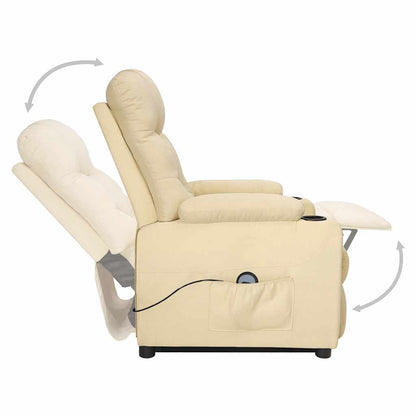 vidaXL Aufstehsessel Creme Stoff