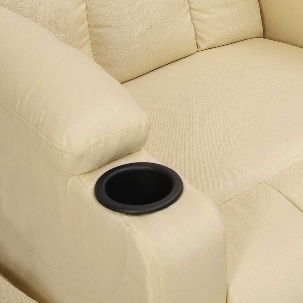 vidaXL Aufstehsessel Creme Stoff