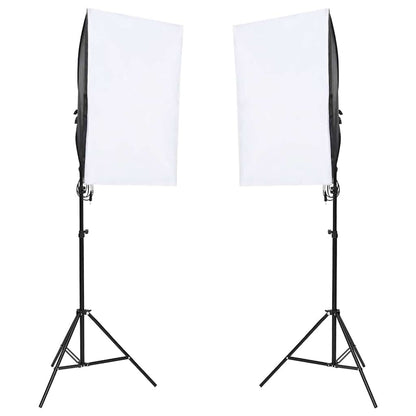 Fotostudio-Set mit Beleuchtung und Hintergrund