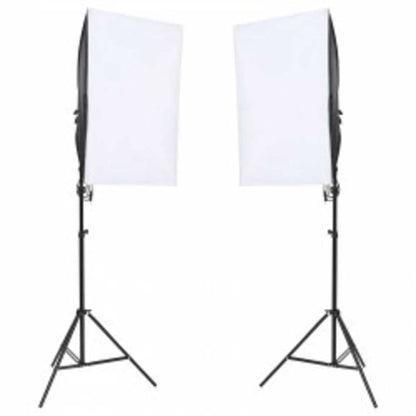 Fotostudio-Set mit Beleuchtung und Hintergrund