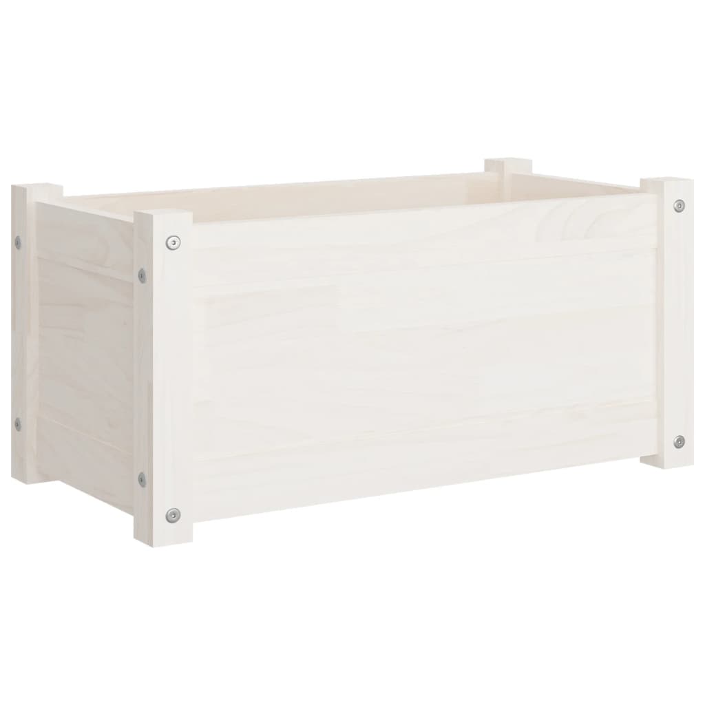 vidaXL Jardinières 2 pcs Blanc 60x31x31 cm Bois de pin massif