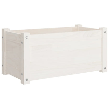 vidaXL Jardinières 2 pcs Blanc 60x31x31 cm Bois de pin massif