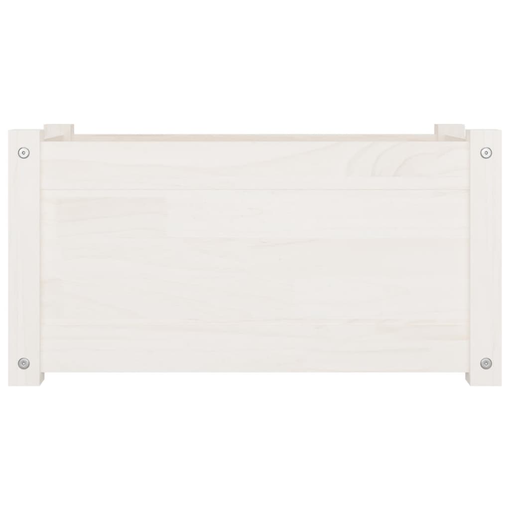vidaXL Jardinières 2 pcs Blanc 60x31x31 cm Bois de pin massif