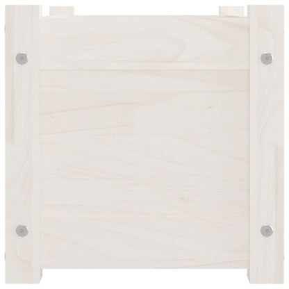 vidaXL Jardinières 2 pcs Blanc 60x31x31 cm Bois de pin massif