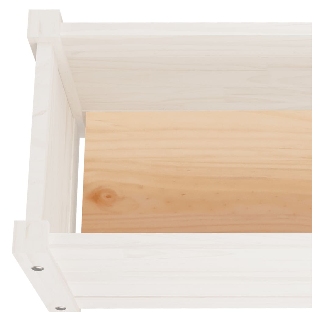 vidaXL Jardinières 2 pcs Blanc 60x31x31 cm Bois de pin massif