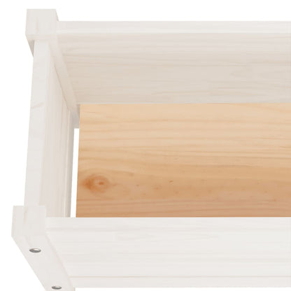vidaXL Jardinières 2 pcs Blanc 60x31x31 cm Bois de pin massif