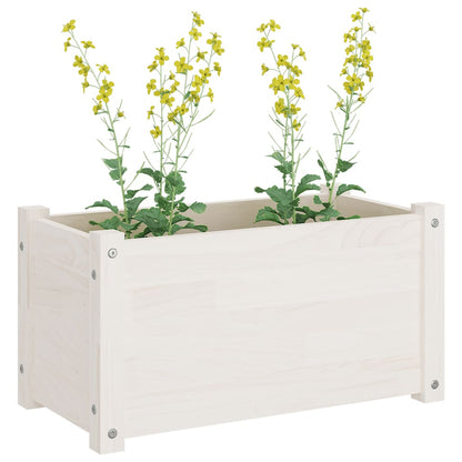vidaXL Jardinières 2 pcs Blanc 60x31x31 cm Bois de pin massif