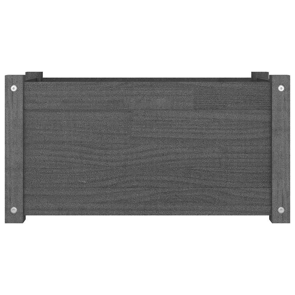 vidaXL Jardinière Gris 60x31x31 cm Bois de pin massif