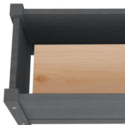 vidaXL Jardinière Gris 60x31x31 cm Bois de pin massif