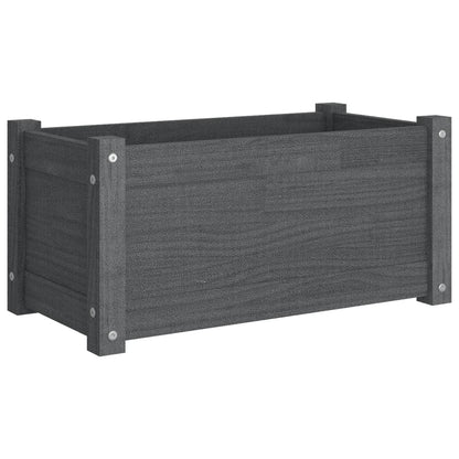vidaXL Jardinières 2 pcs Gris 60x31x31 cm Bois de pin massif