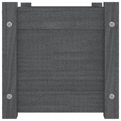 vidaXL Jardinières 2 pcs Gris 60x31x31 cm Bois de pin massif