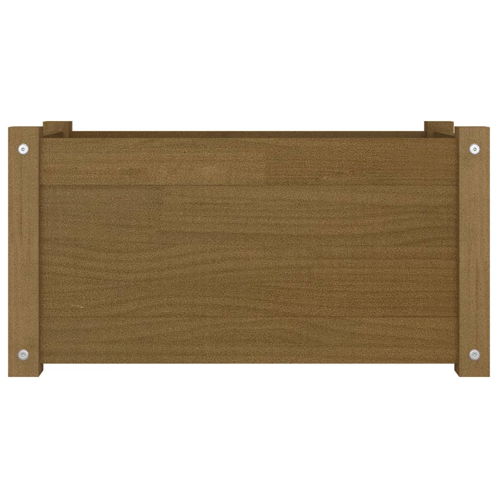 vidaXL Jardinière Bois de Pin Massif Marron Miel 60x31x31 cm