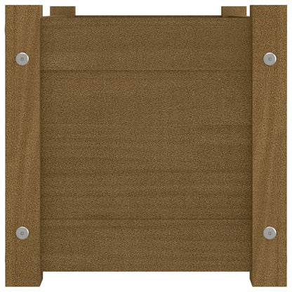vidaXL Jardinière Bois de Pin Massif Marron Miel 60x31x31 cm