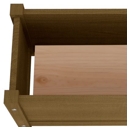 vidaXL Jardinière Bois de Pin Massif Marron Miel 60x31x31 cm