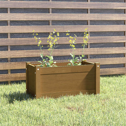 vidaXL Jardinière Bois de Pin Massif Marron Miel 60x31x31 cm