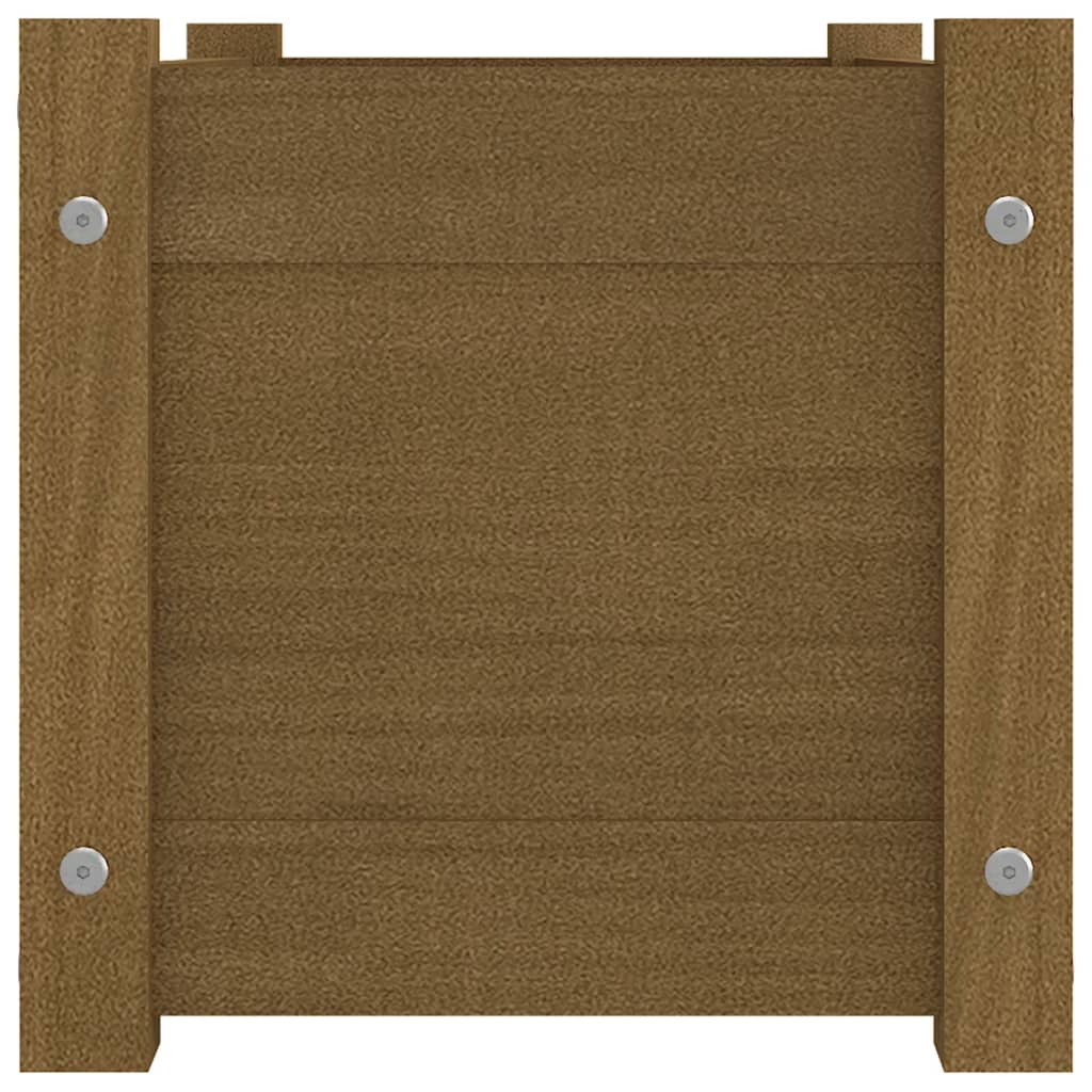 vidaXL Jardinières 2 pcs Marron miel 60x31x31 cm Bois de pin massif
