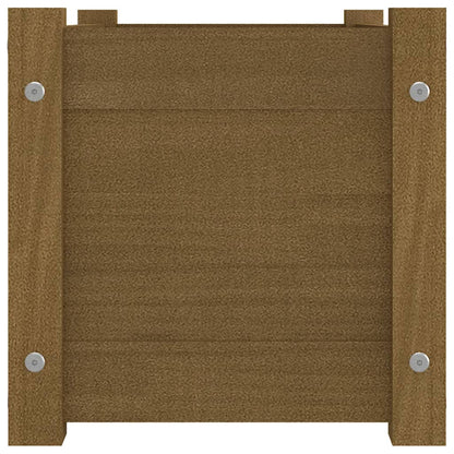 vidaXL Jardinières 2 pcs Marron miel 60x31x31 cm Bois de pin massif