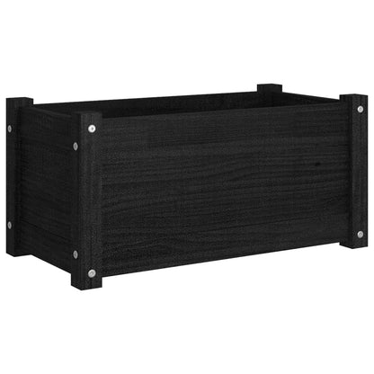vidaXL Jardinière noire 60x31x31 cm Pin massif