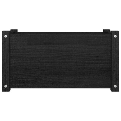 vidaXL Jardinière noire 60x31x31 cm Pin massif