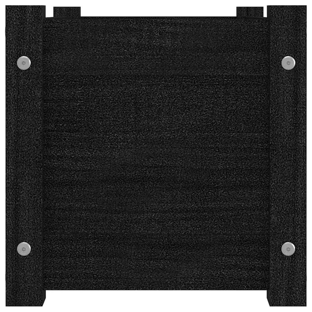 vidaXL Jardinière noire 60x31x31 cm Pin massif