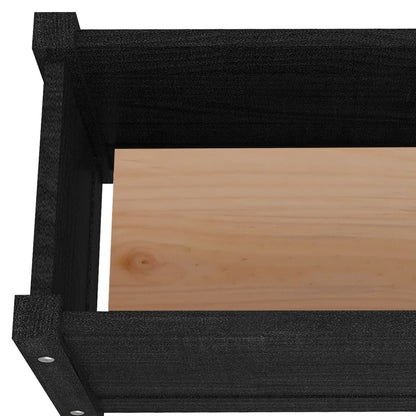 vidaXL Jardinière noire 60x31x31 cm Pin massif