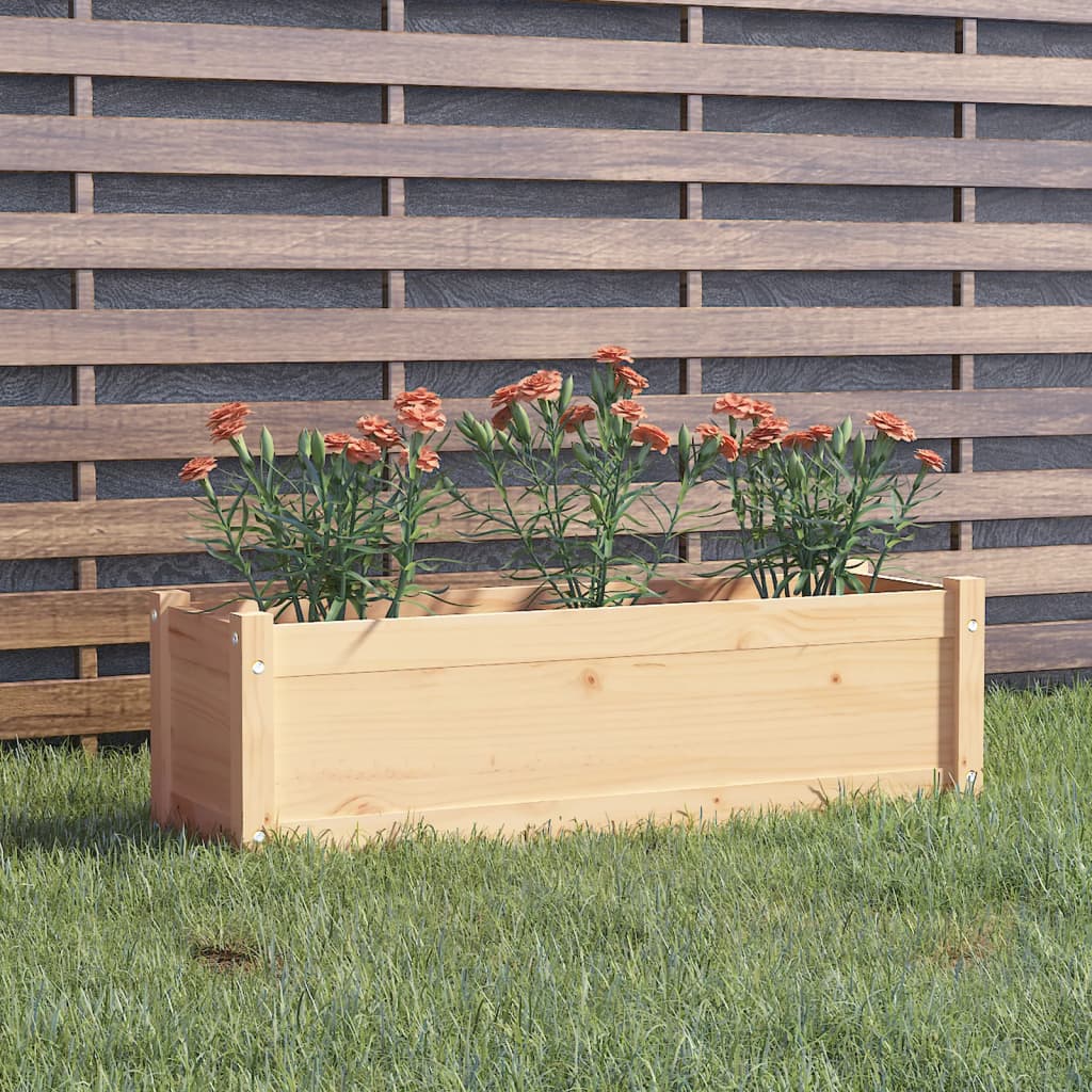 vidaXL Jardinière 100x31x31 cm Bois de pin massif