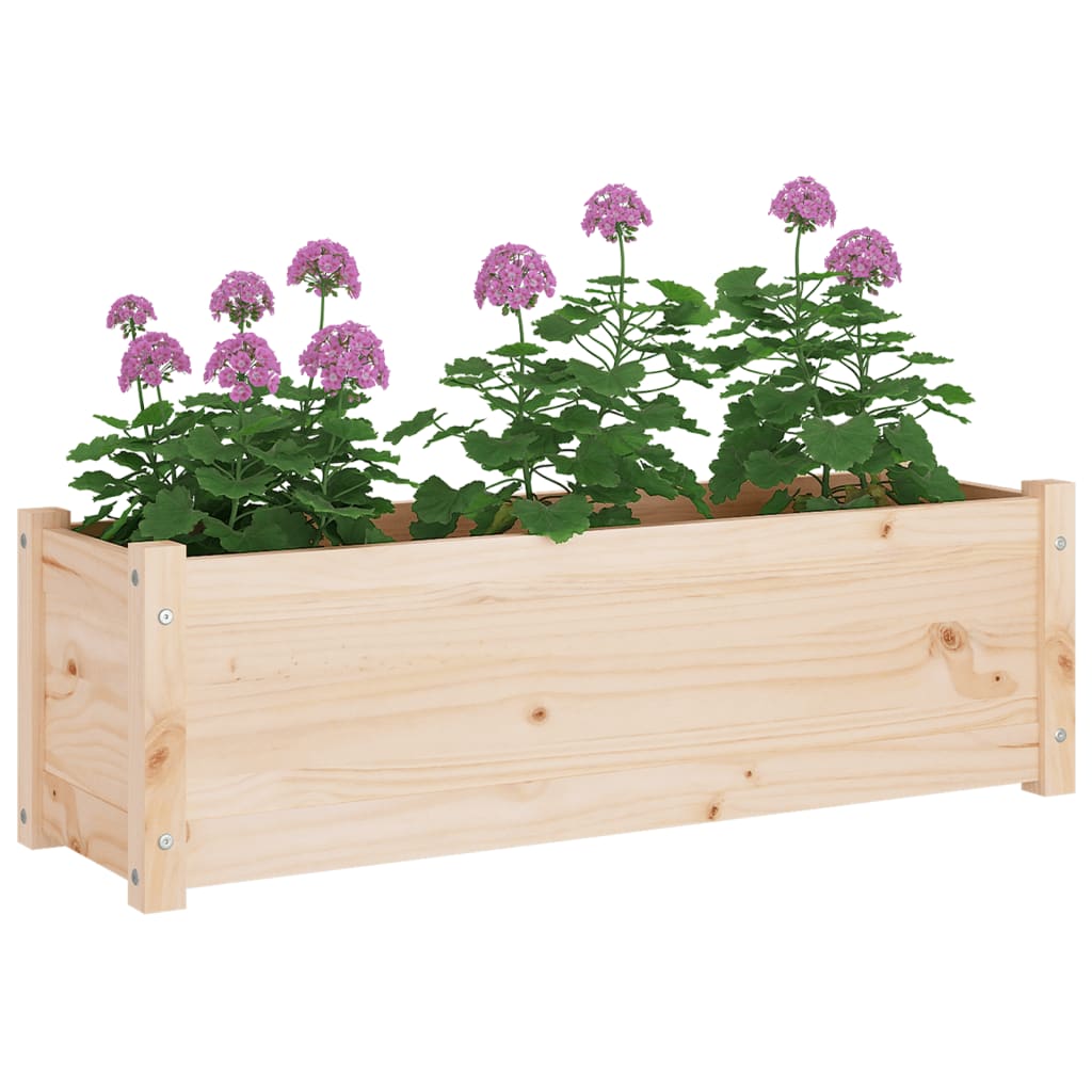vidaXL Pflanzkübel 2 Stk. 100x31x31 cm Massivholz Kiefer