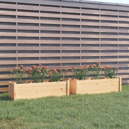 vidaXL Pflanzkübel 2 Stk. 100x31x31 cm Massivholz Kiefer